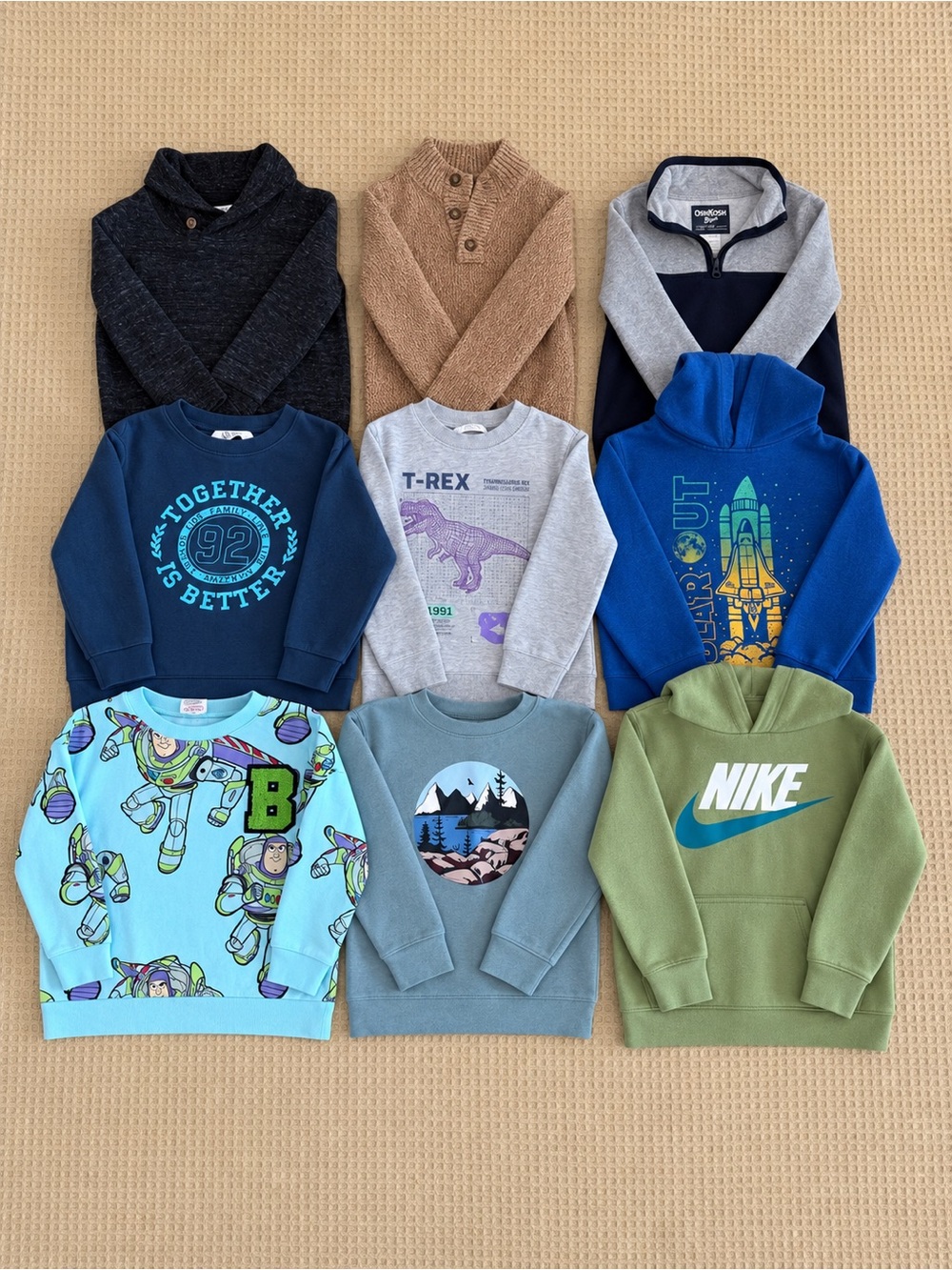 Boys 3T-4T Sweatshirt & Hoodie Bundle
Nike Old Navy H&M Carter's 9 Pc